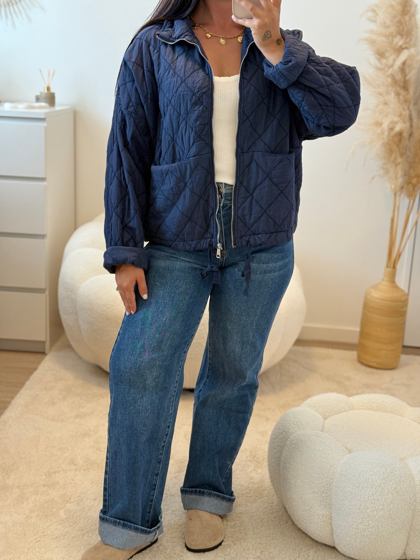 Veste matelassée bleu marine
