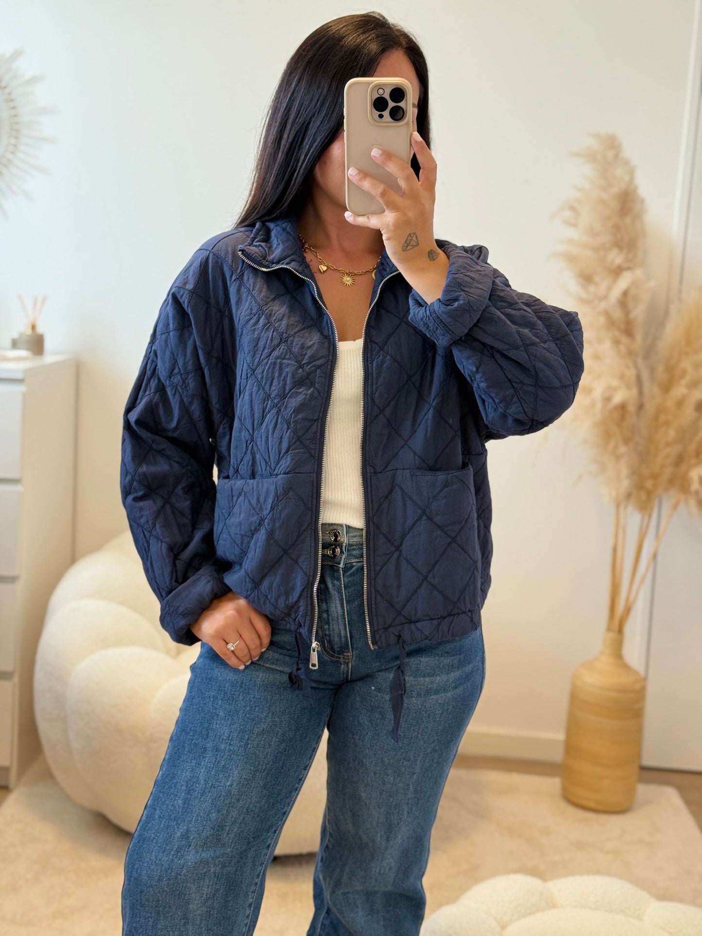 Veste matelassée bleu marine