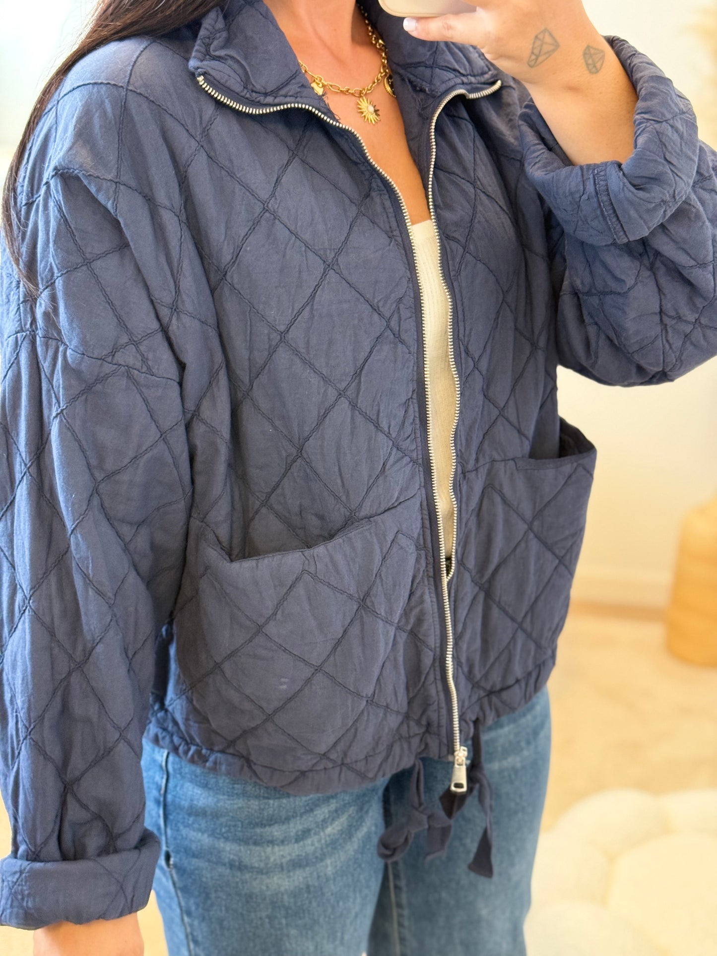 Veste matelassée bleu marine