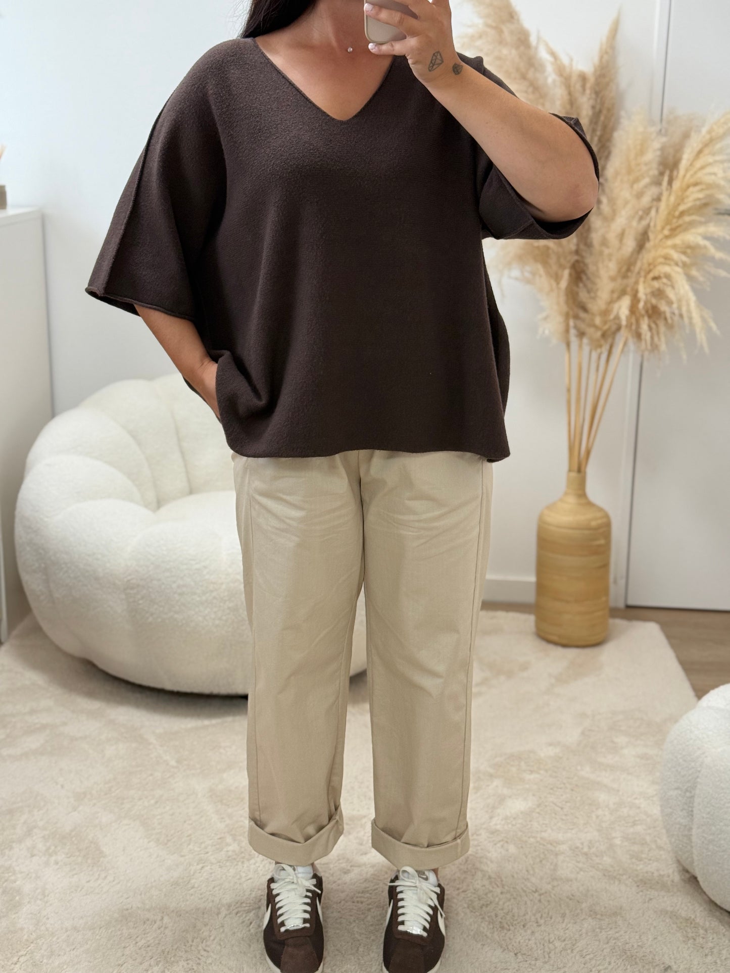 Pull manche courte choco