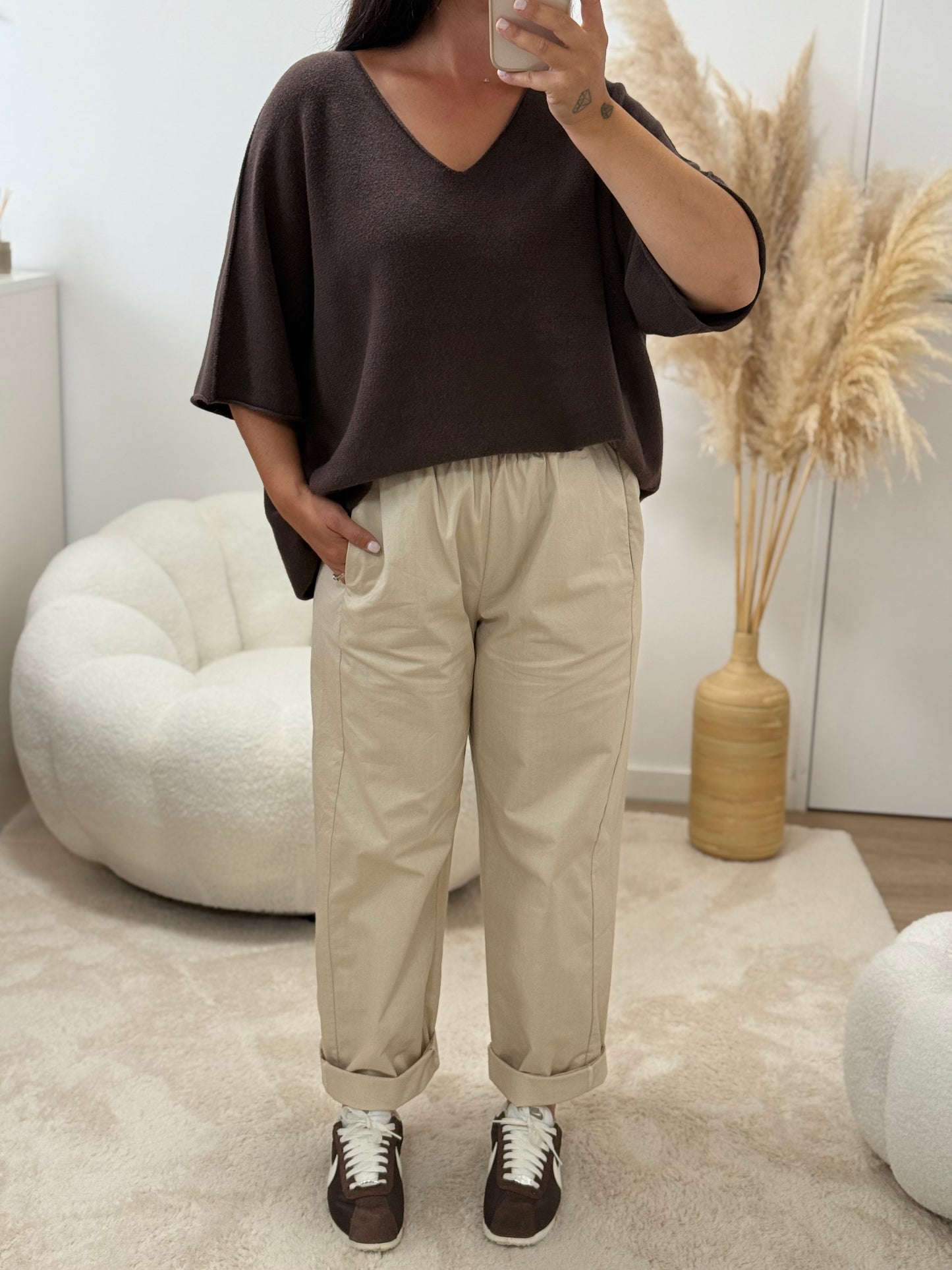 Pull manche courte choco
