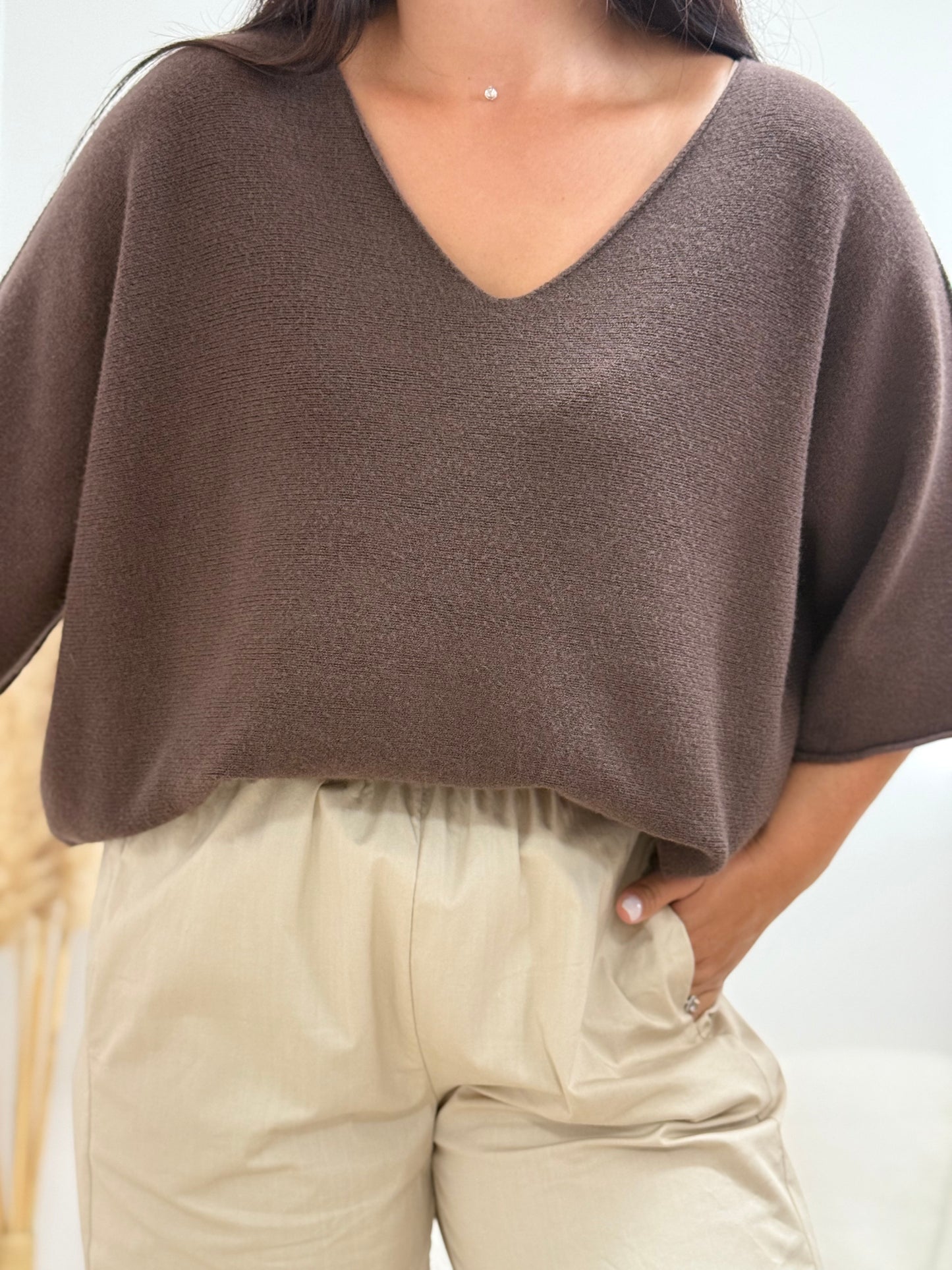 Pull manche courte choco