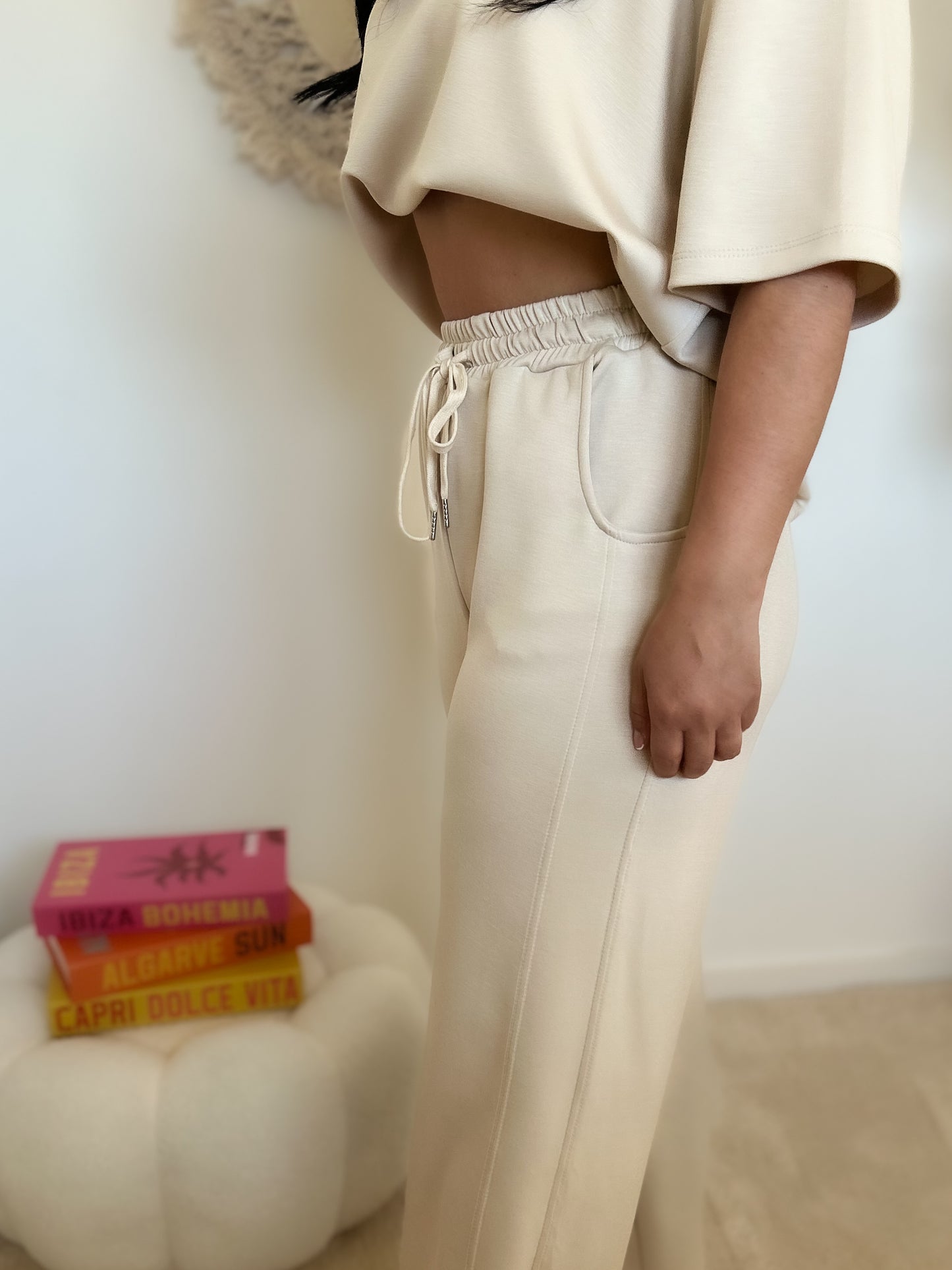 Pantalon jogging beige