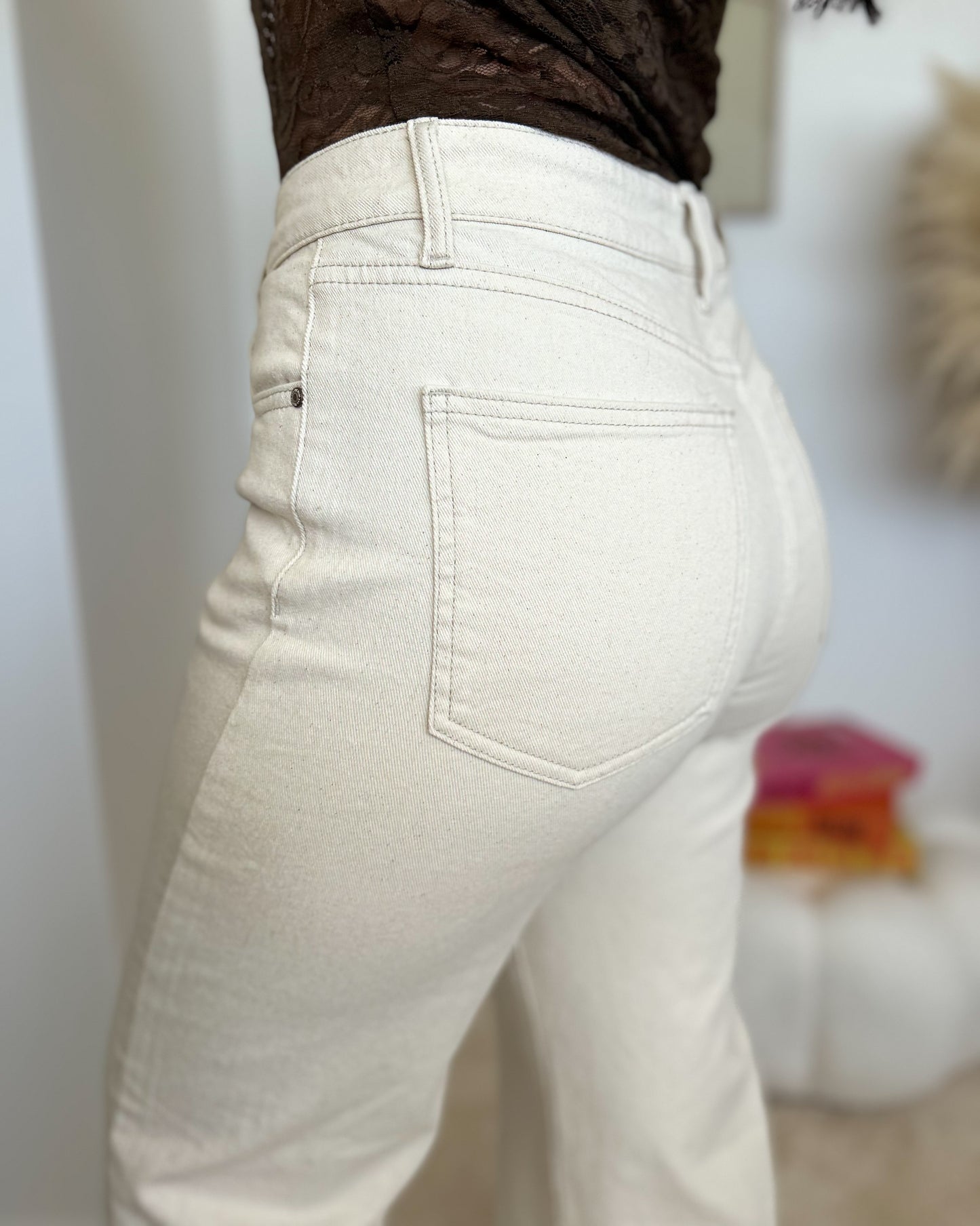 Jean beige cropped
