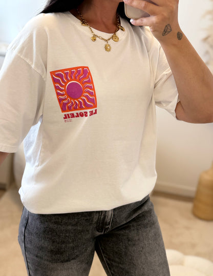 T-shirt soleil blanc