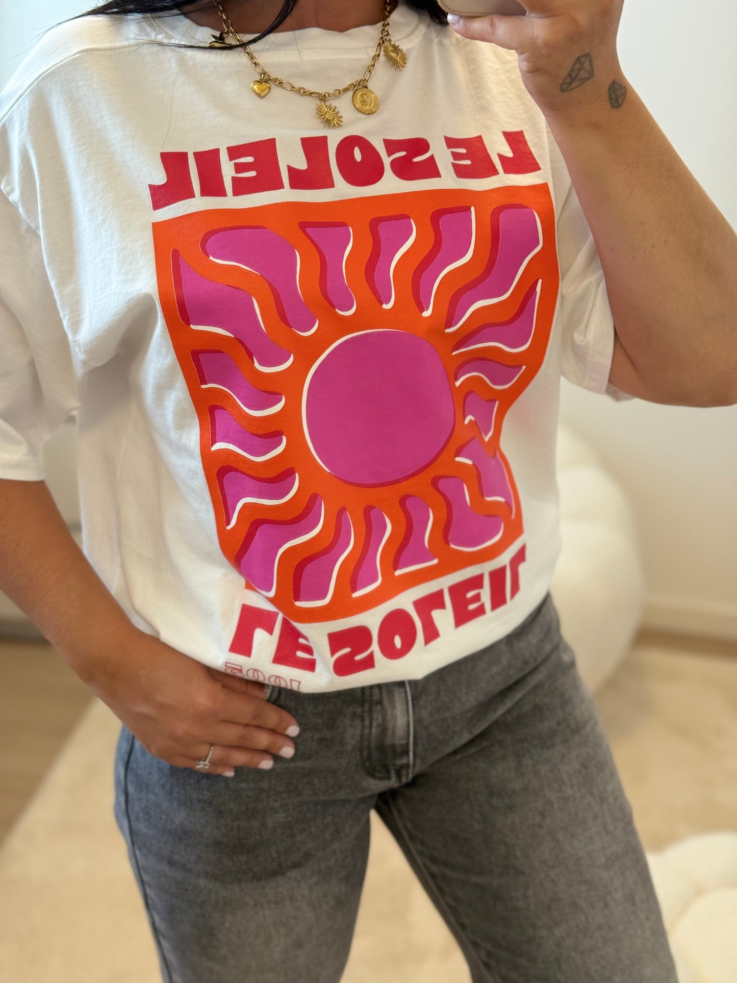 T-shirt soleil blanc