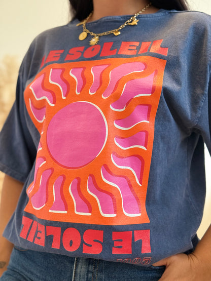 T-shirt soleil bleu