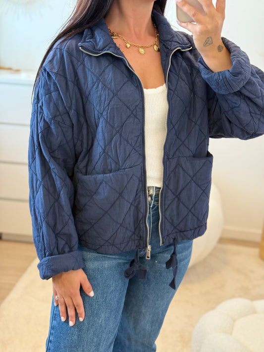 Veste matelassée bleu marine