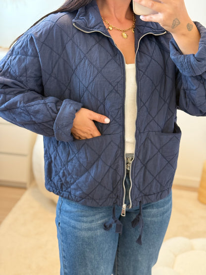 Veste matelassée bleu marine