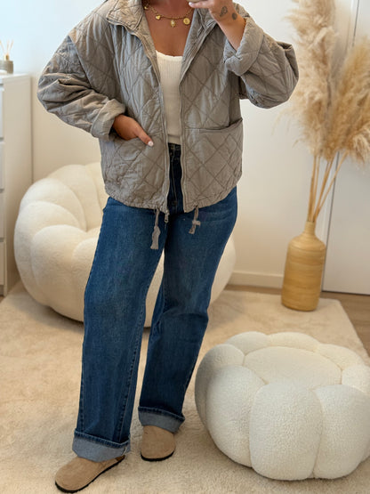 Veste matelassée taupe