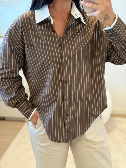 Chemise rayé choco