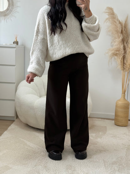 Pantalon confort marron