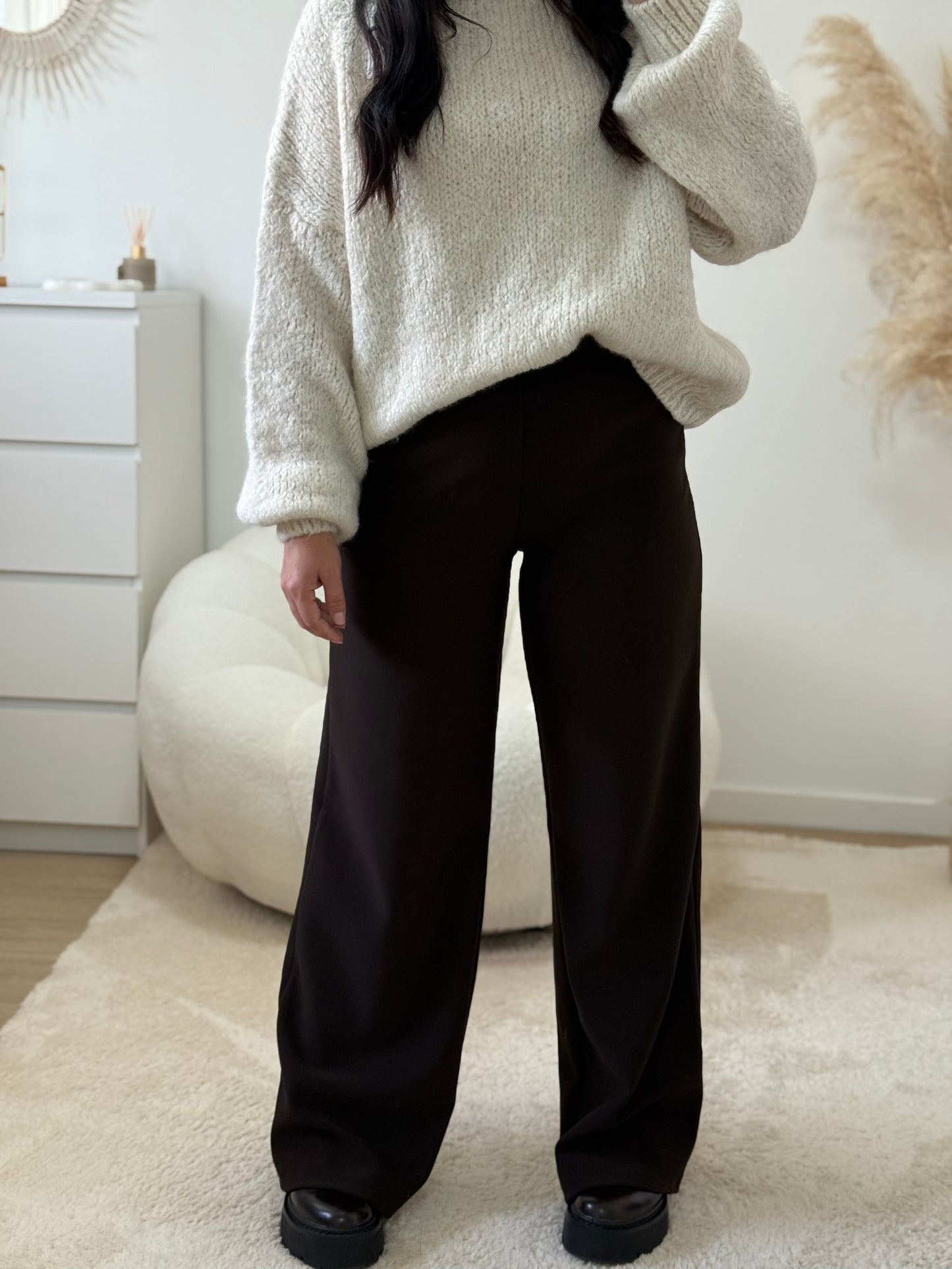 Pantalon confort marron