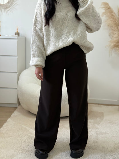 Pantalon confort marron