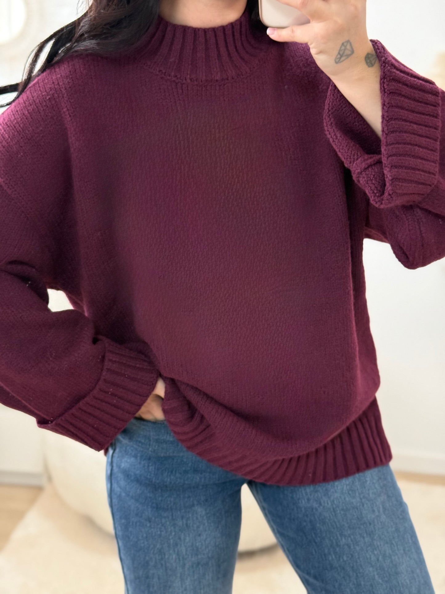 Pull bordeaux