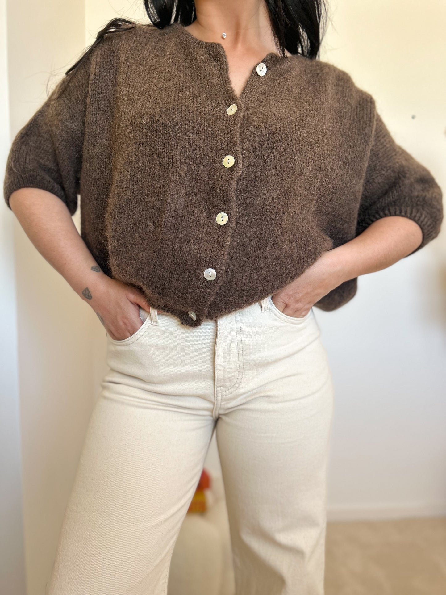 Gilet manche courte choco