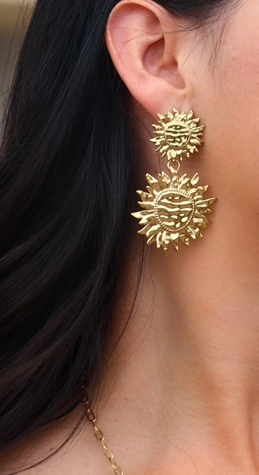 Boucles d'oreilles soleil